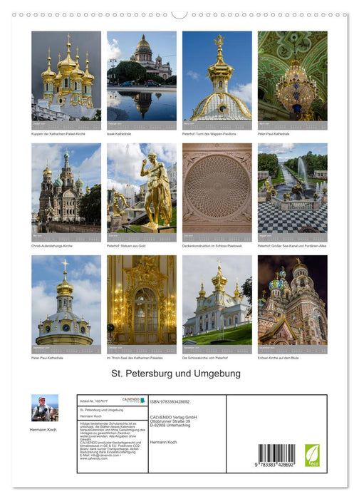 St. Peterburg und Umgebung (CALVENDO Premium Wandkalender 2024)