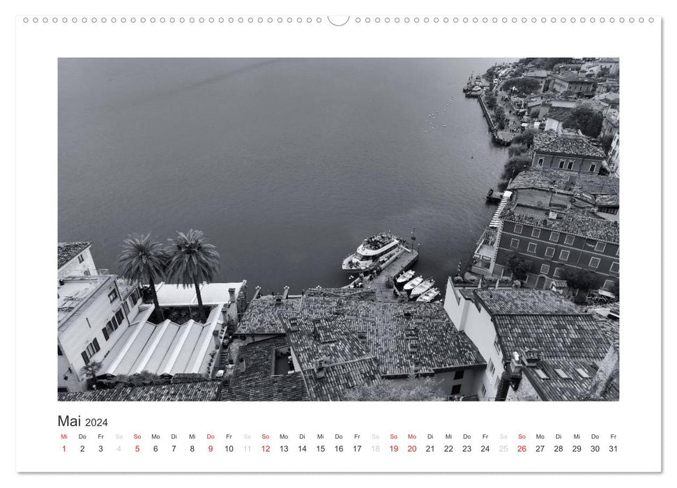 Limone sul Garda black and white (CALVENDO Premium Wall Calendar 2024) 
