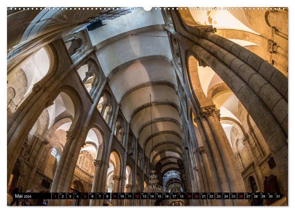 Santiago de Compostela - Ziel einer Pilgerreise (CALVENDO Premium Wandkalender 2024)