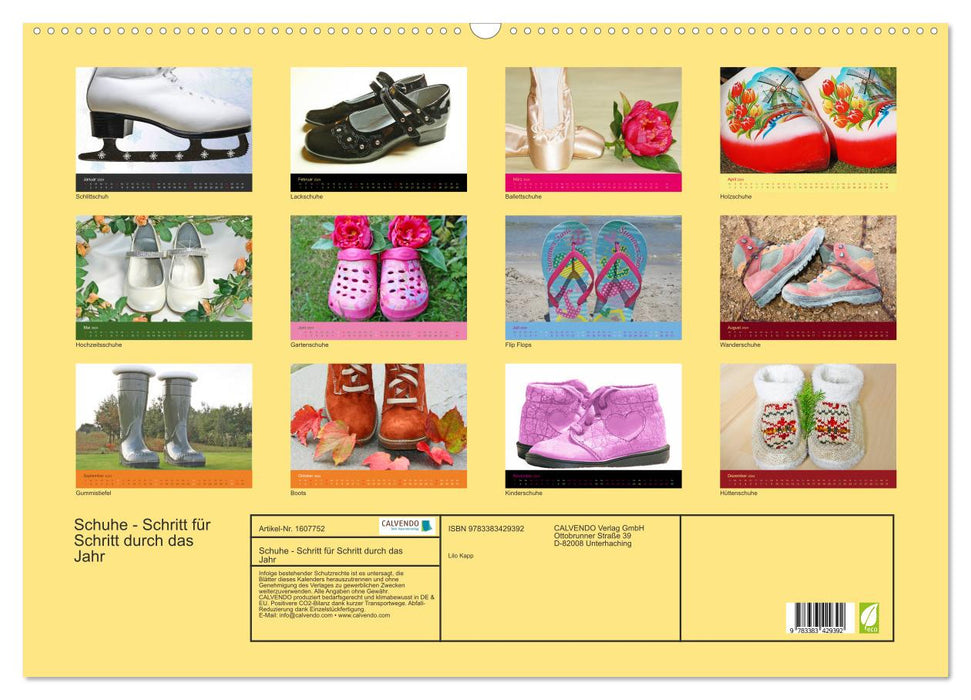 Shoes - step by step through the year (CALVENDO wall calendar 2024) 