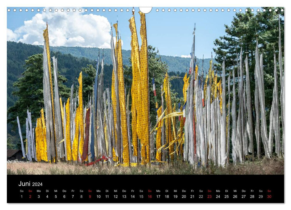 Bhutan - Reise durch das Land des Donnerdrachens (CALVENDO Wandkalender 2024)