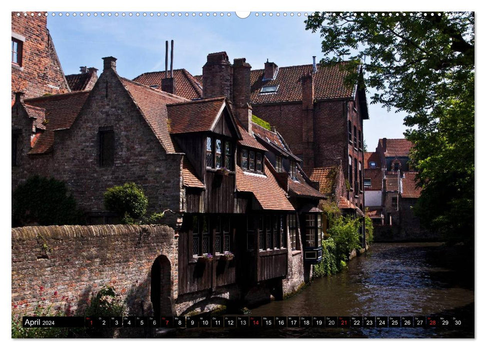 Bruges Living Middle Ages (CALVENDO Premium Wall Calendar 2024) 