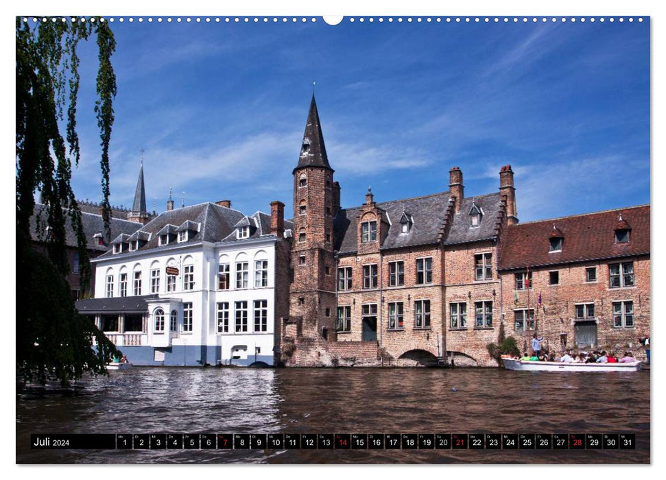 Bruges Living Middle Ages (CALVENDO Premium Wall Calendar 2024) 