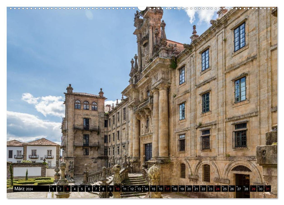 Santiago de Compostela - Ziel einer Pilgerreise (CALVENDO Wandkalender 2024)