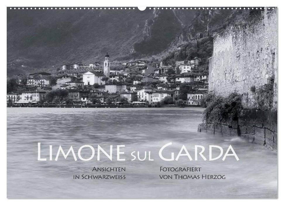 Limone sul Garda noir et blanc (calendrier mural CALVENDO 2024) 