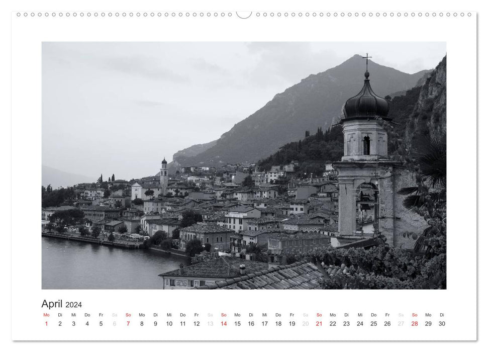 Limone sul Garda black and white (CALVENDO wall calendar 2024) 
