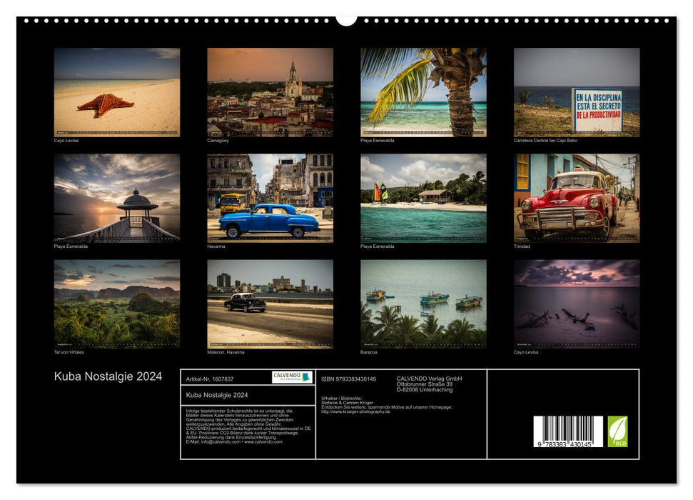 Cuba Nostalgia 2024 (CALVENDO Premium Wall Calendar 2024) 