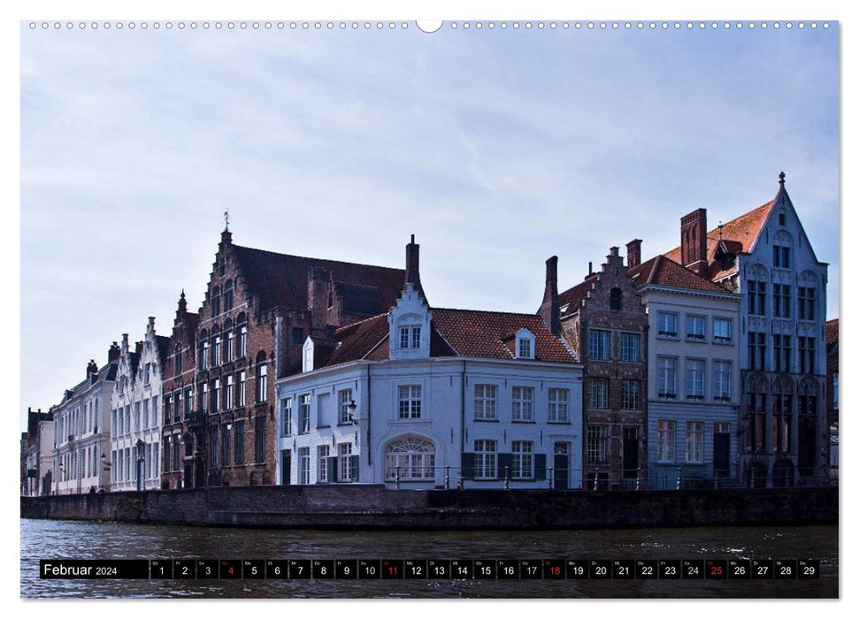 Bruges Vivre Moyen Âge (Calendrier mural CALVENDO 2024) 