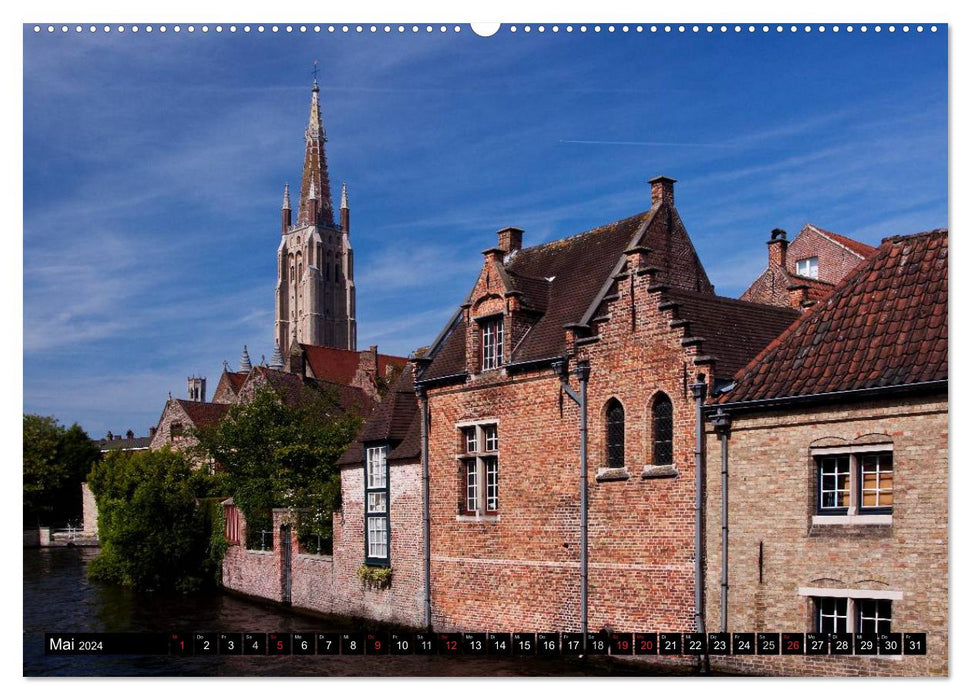 Bruges Vivre Moyen Âge (Calendrier mural CALVENDO 2024) 