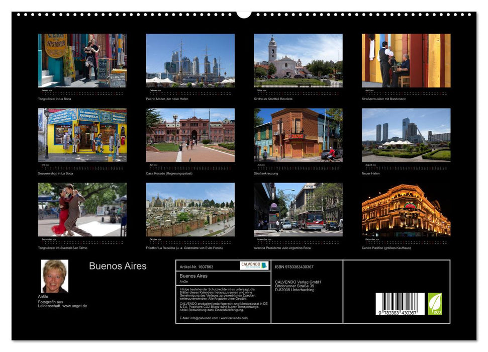 Buenos Aires (CALVENDO Premium Wandkalender 2024)