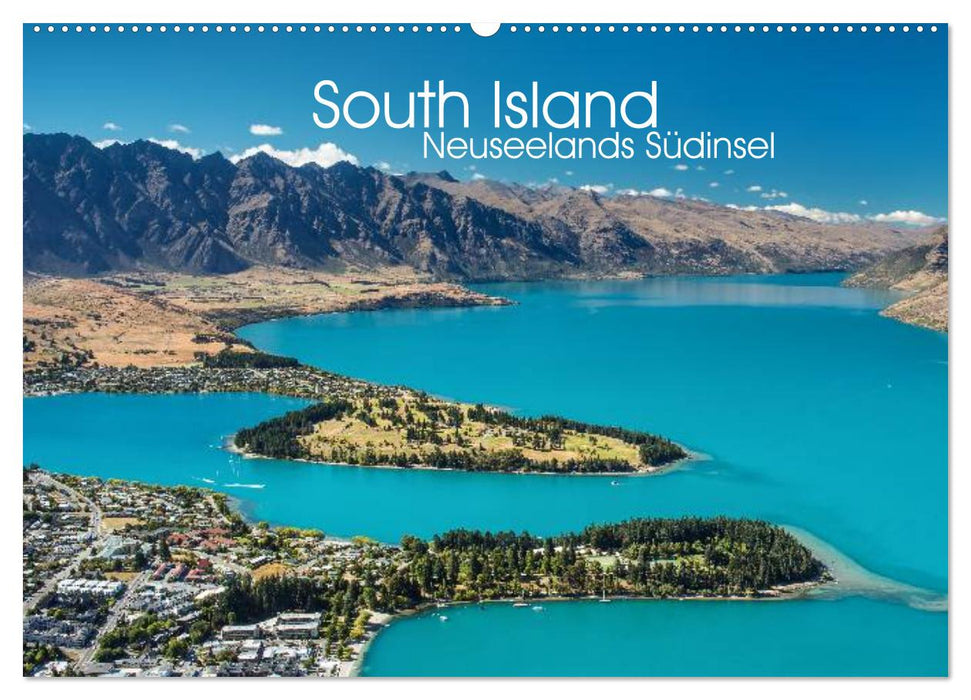 Île du Sud - Île du Sud de la Nouvelle-Zélande (calendrier mural CALVENDO 2024) 