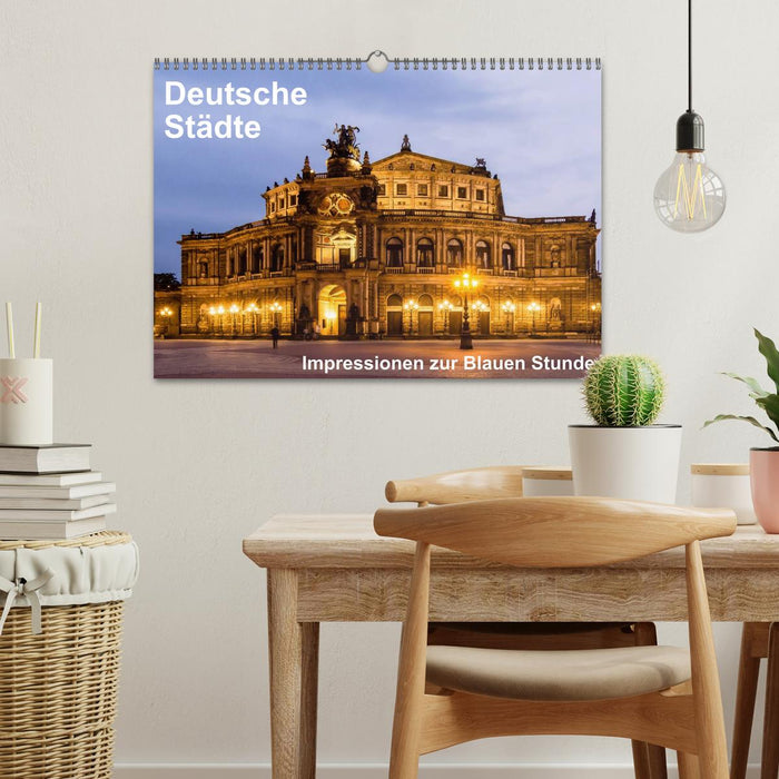 German cities - impressions of the blue hour (CALVENDO wall calendar 2024) 