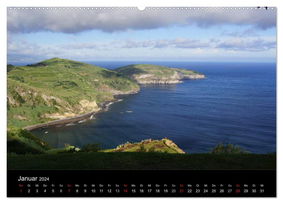 Açores - un monde insulaire enchanteur. Impressions sur Sao Miguel (calendrier mural CALVENDO 2024) 