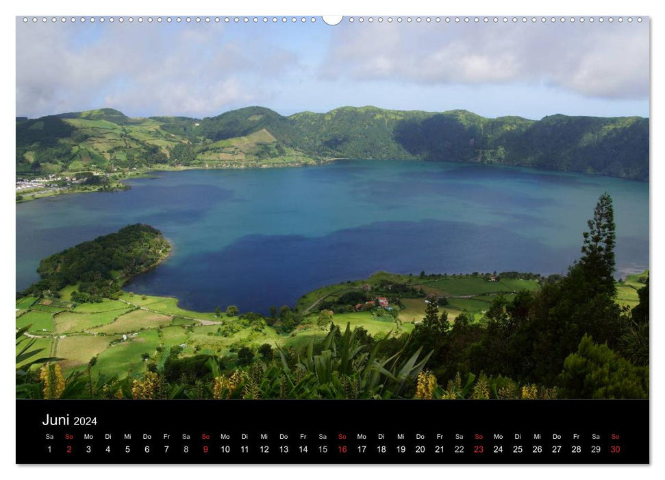 Açores - un monde insulaire enchanteur. Impressions sur Sao Miguel (calendrier mural CALVENDO 2024) 