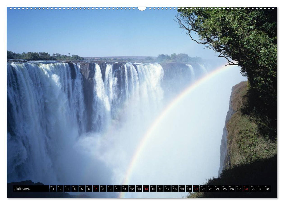 Victoria Wasserfälle, Mosi-oa-Tunya der "Donnernde Rauch" (CALVENDO Premium Wandkalender 2024)
