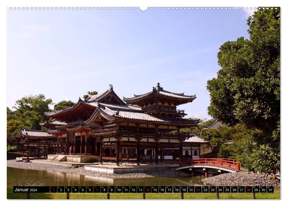 Temples, sanctuaires et châteaux du Japon (Calendrier mural CALVENDO Premium 2024) 