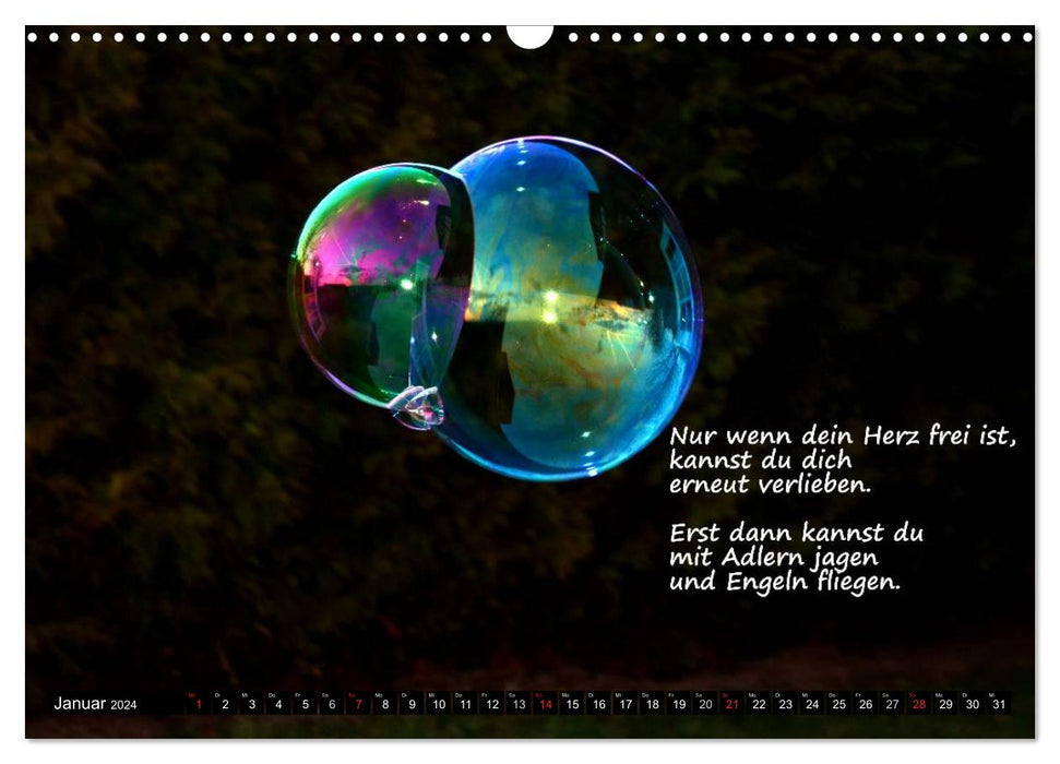 Poetry in soap bubbles (CALVENDO wall calendar 2024) 