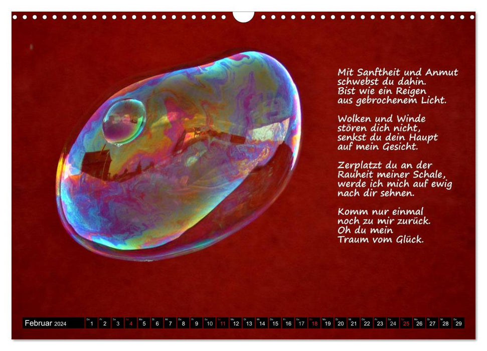 Poetry in soap bubbles (CALVENDO wall calendar 2024) 