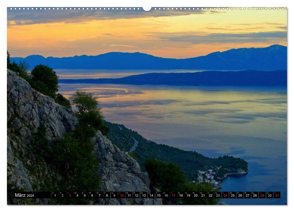 Riviera de Makarska - Stations de vacances pittoresques en Dalmatie (Calendrier mural CALVENDO Premium 2024) 