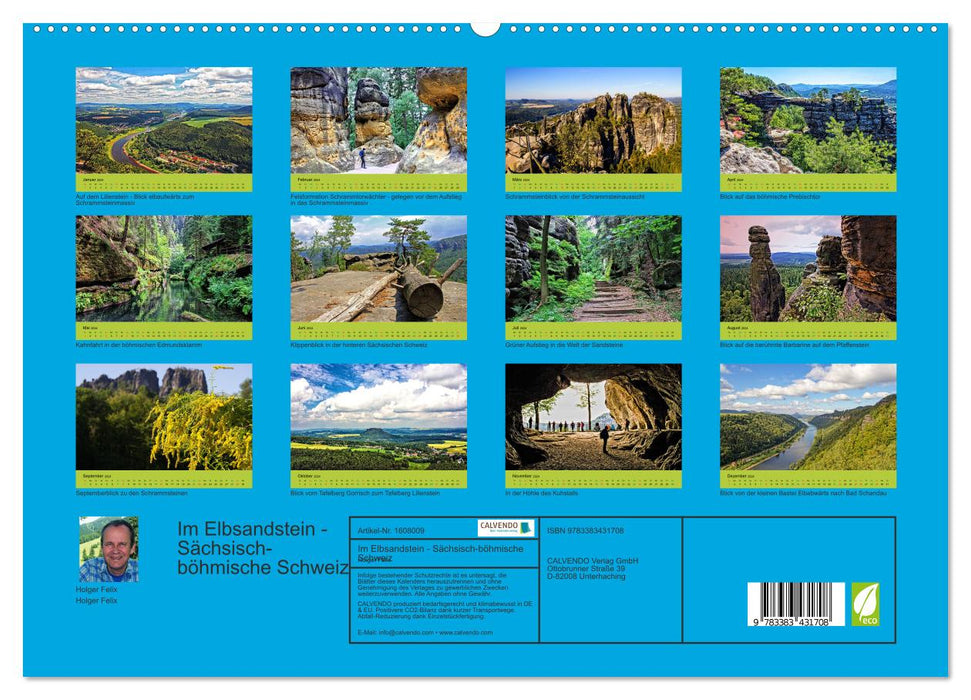 In the Elbe Sandstone - Saxon-Bohemian Switzerland (CALVENDO Premium Wall Calendar 2024) 