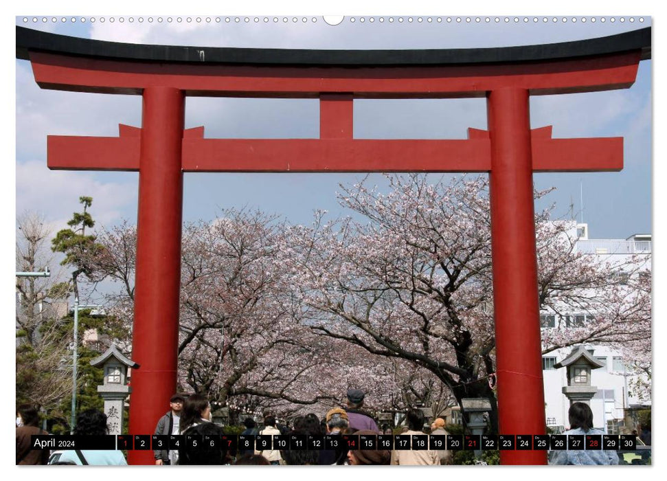 Temples, sanctuaires et châteaux du Japon (calendrier mural CALVENDO 2024) 