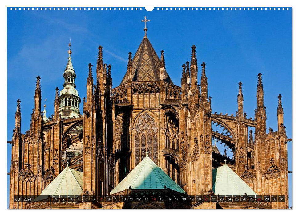 Moldauperle Prag (CALVENDO Premium Wandkalender 2024)