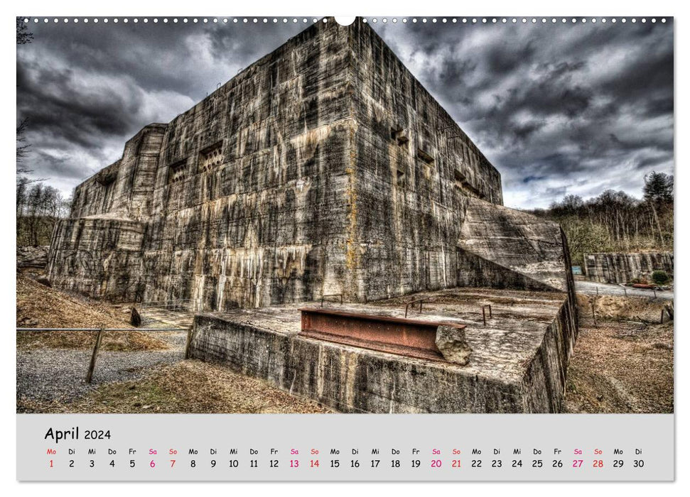 Bunker contemporary witnesses of history (CALVENDO Premium Wall Calendar 2024) 