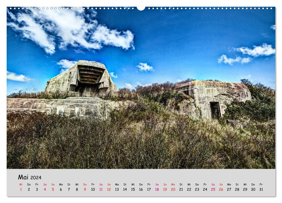 Bunker contemporary witnesses of history (CALVENDO Premium Wall Calendar 2024) 