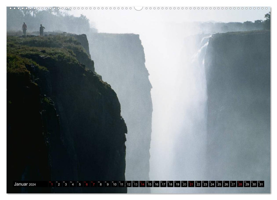 Victoria Waterfalls, Mosi-oa-Tunya the "Thundering Smoke" (CALVENDO Wall Calendar 2024) 