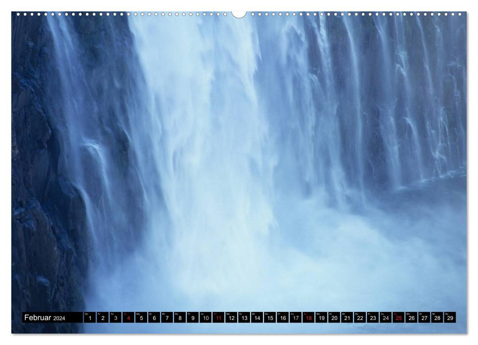 Victoria Wasserfälle, Mosi-oa-Tunya der "Donnernde Rauch" (CALVENDO Wandkalender 2024)