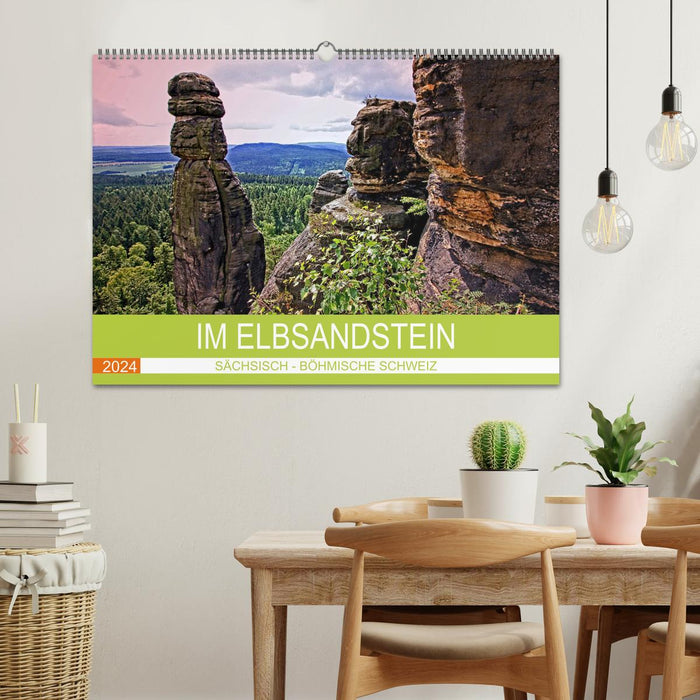 In the Elbe sandstone - Saxon-Bohemian Switzerland (CALVENDO wall calendar 2024) 