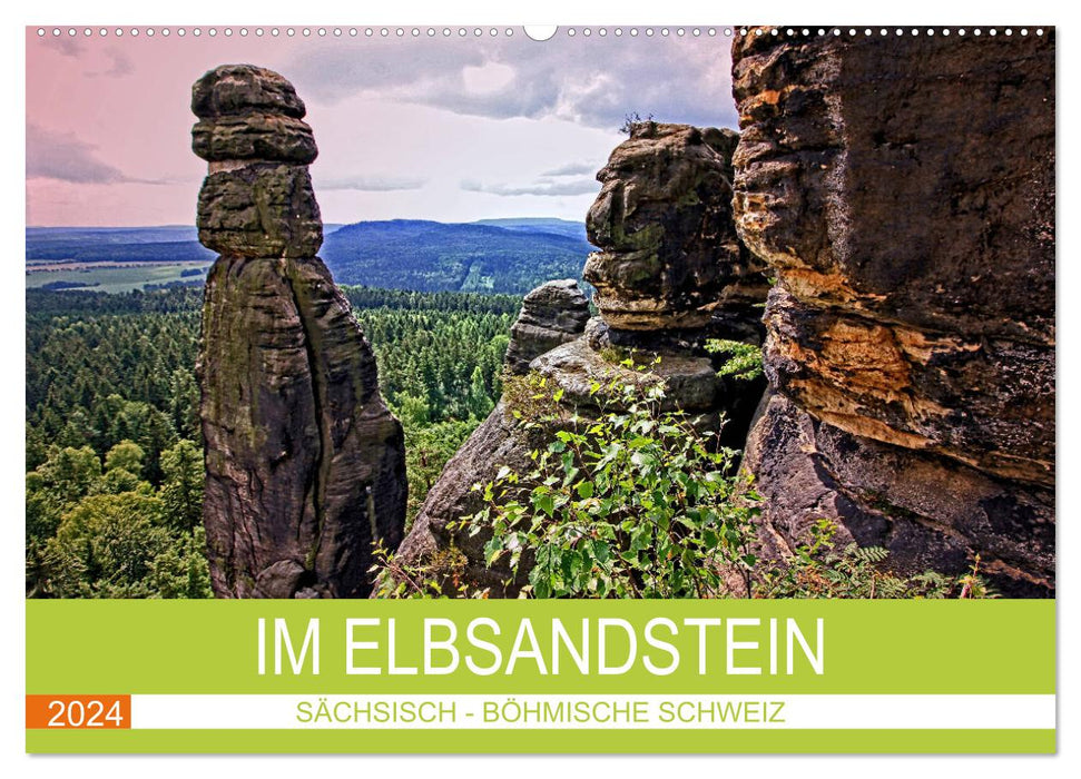 In the Elbe sandstone - Saxon-Bohemian Switzerland (CALVENDO wall calendar 2024) 