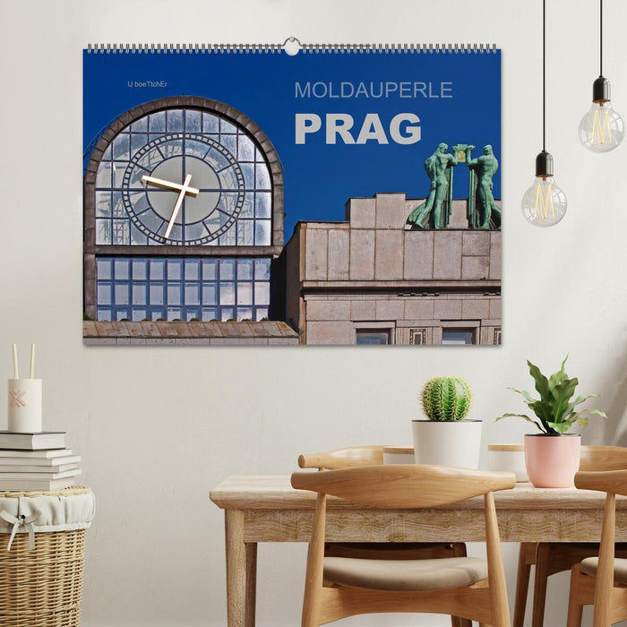 Vltava Pearl Prague (CALVENDO Wall Calendar 2024) 