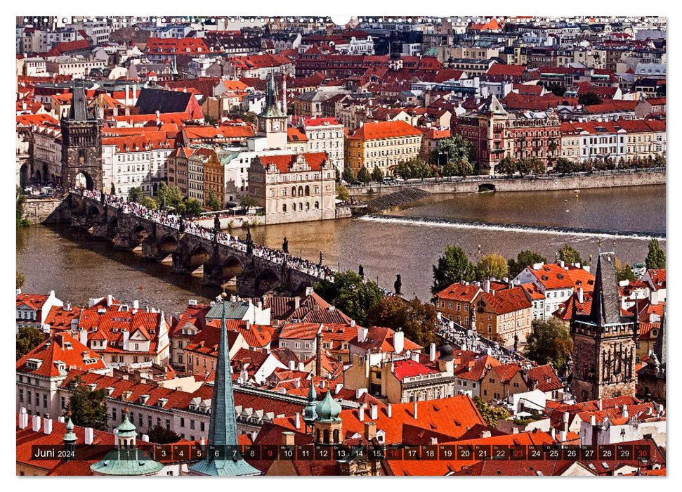 Vltava Pearl Prague (CALVENDO Wall Calendar 2024) 