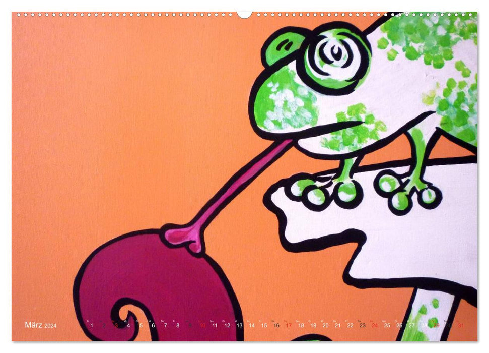 Art and Chameleons (CALVENDO Premium Wall Calendar 2024) 