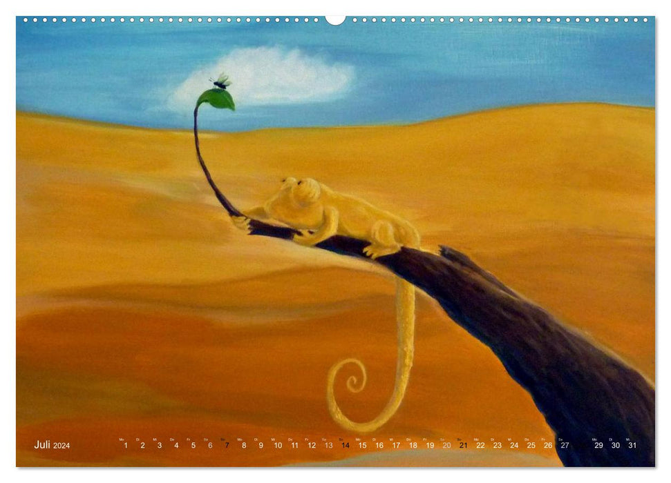 Art and Chameleons (CALVENDO Premium Wall Calendar 2024) 