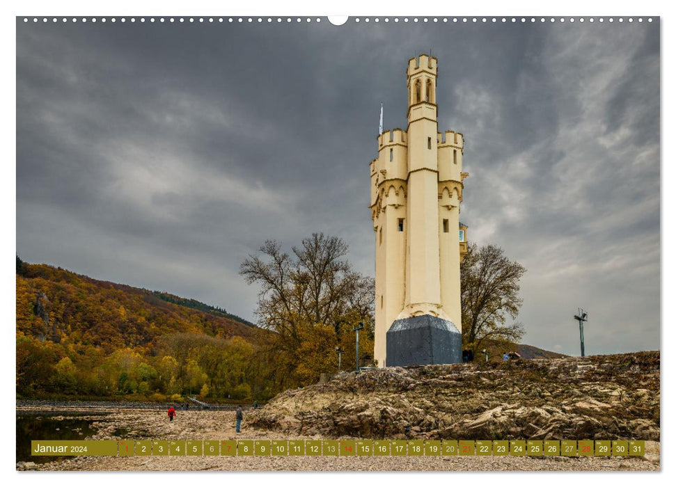 Bingen – Porte du Rhin moyen (Calvendo Premium Wall Calendar 2024) 