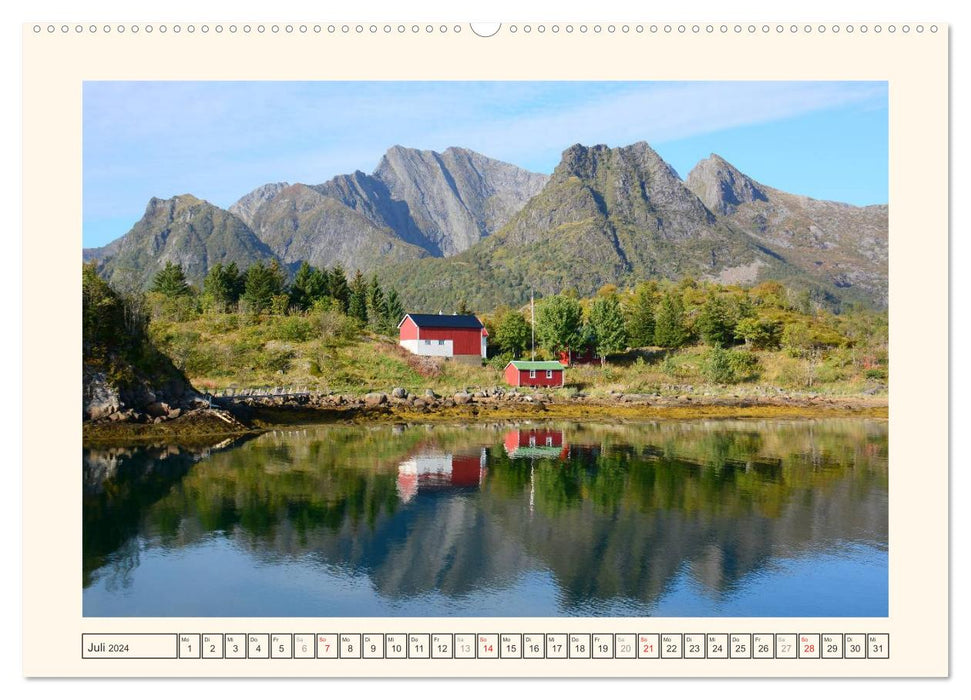 The Lofoten... fascinating island world in the Far North (CALVENDO Premium Wall Calendar 2024) 