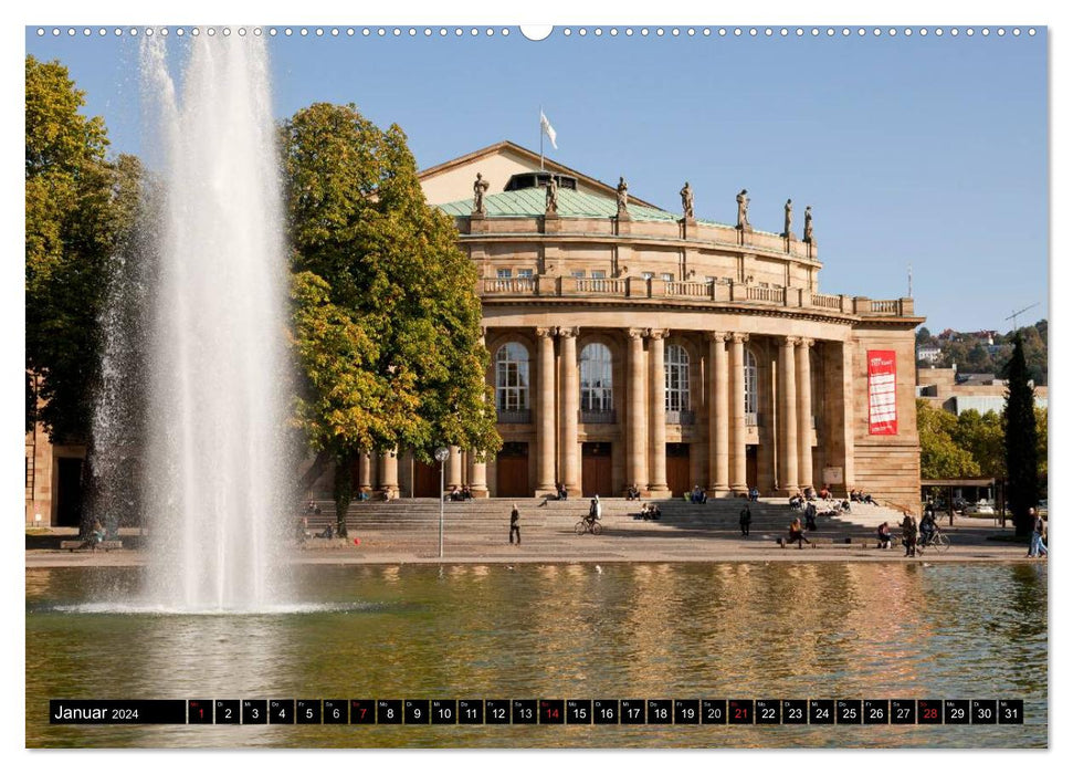 State capital Stuttgart (CALVENDO Premium Wall Calendar 2024) 
