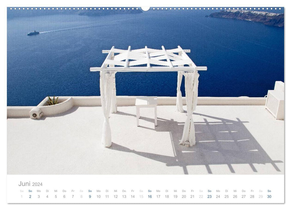 White Santorini (CALVENDO Premium Wall Calendar 2024) 