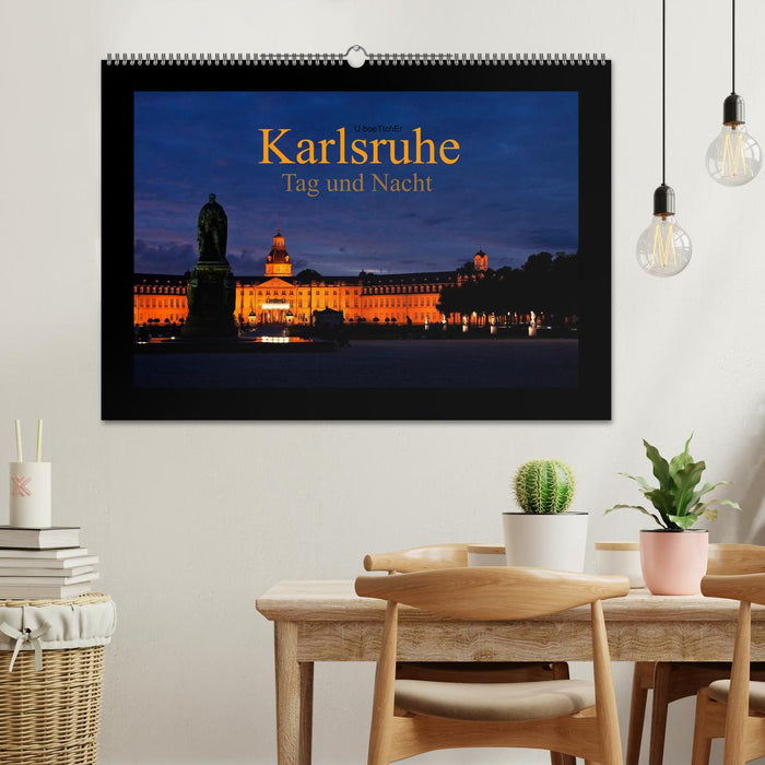 Karlsruhe Day and Night (CALVENDO wall calendar 2024) 