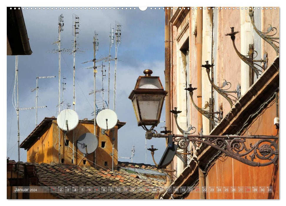 Rome - the cozy Trastevere district (CALVENDO wall calendar 2024) 