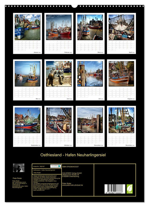 East Frisia - Neuharlingersiel Harbor (CALVENDO Premium Wall Calendar 2024) 