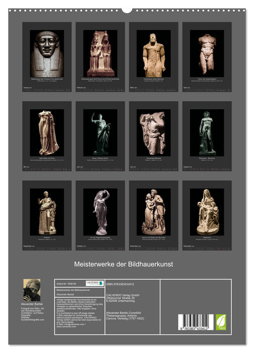Meisterwerke der Bildhauerkunst (CALVENDO Premium Wandkalender 2024)