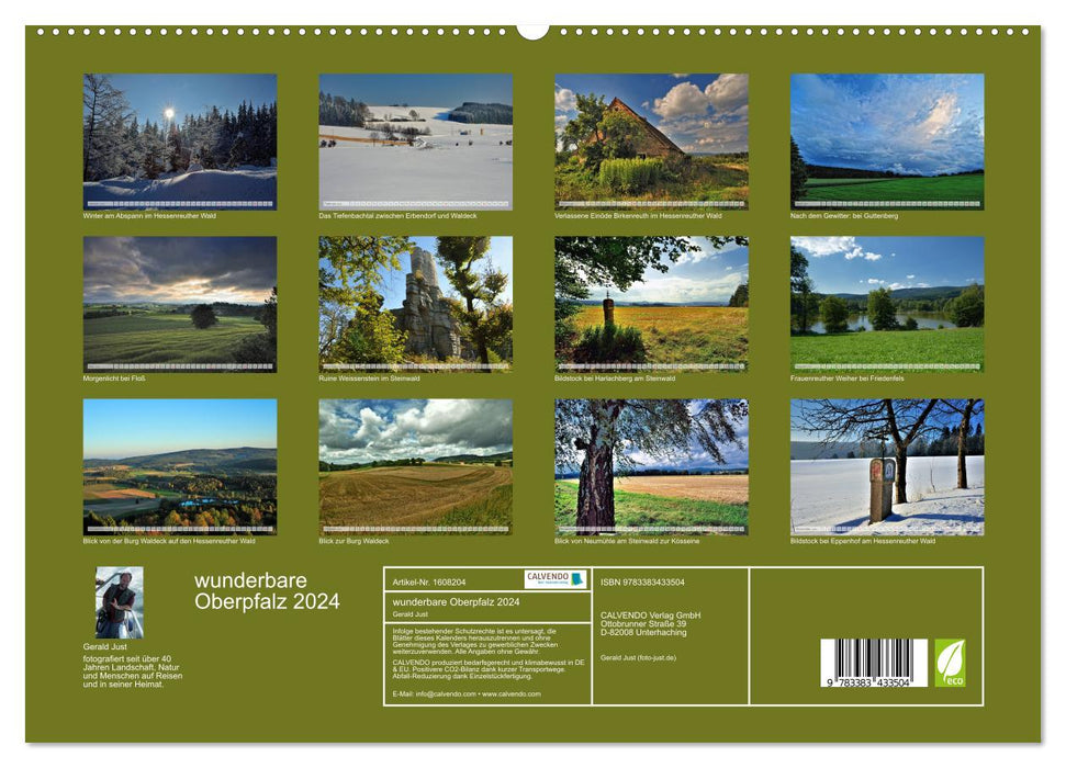 Wonderful Upper Palatinate 2024 (CALVENDO Premium Wall Calendar 2024) 