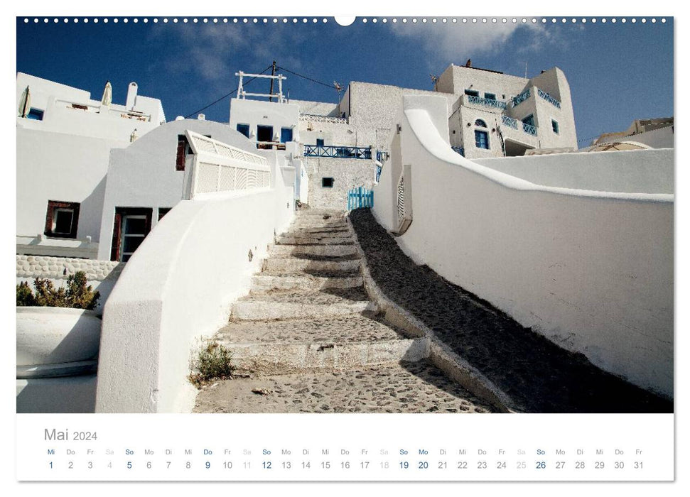 White Santorini (CALVENDO Wall Calendar 2024) 