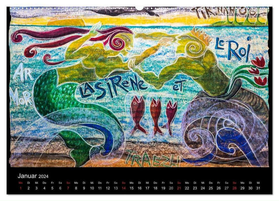 Von Meerfrauen und Meermännern (CALVENDO Premium Wandkalender 2024)