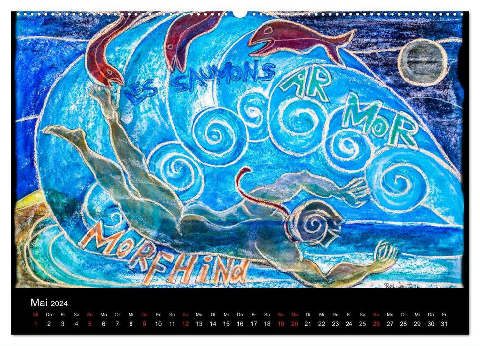 Von Meerfrauen und Meermännern (CALVENDO Premium Wandkalender 2024)