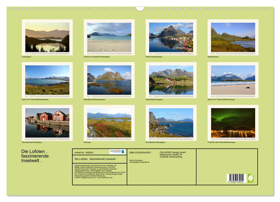 The Lofoten... fascinating island world in the Far North (CALVENDO wall calendar 2024) 