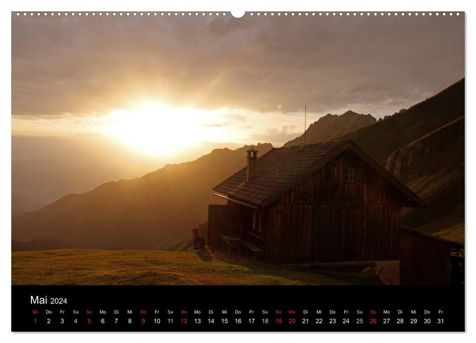 Idyllische Dolomiten (CALVENDO Premium Wandkalender 2024)